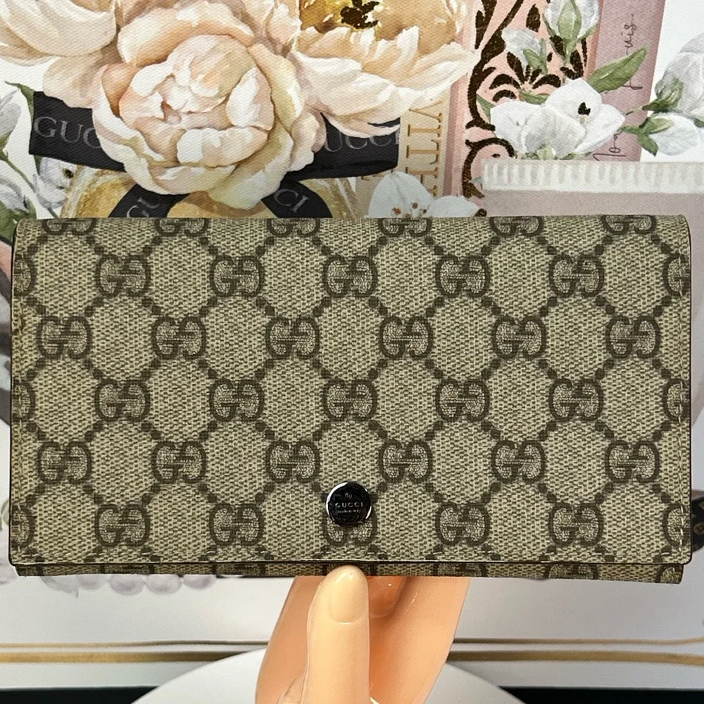 GUCCI GG Supreme Monogram Continental Wallet 😍🔥 - Picture 3 of 17